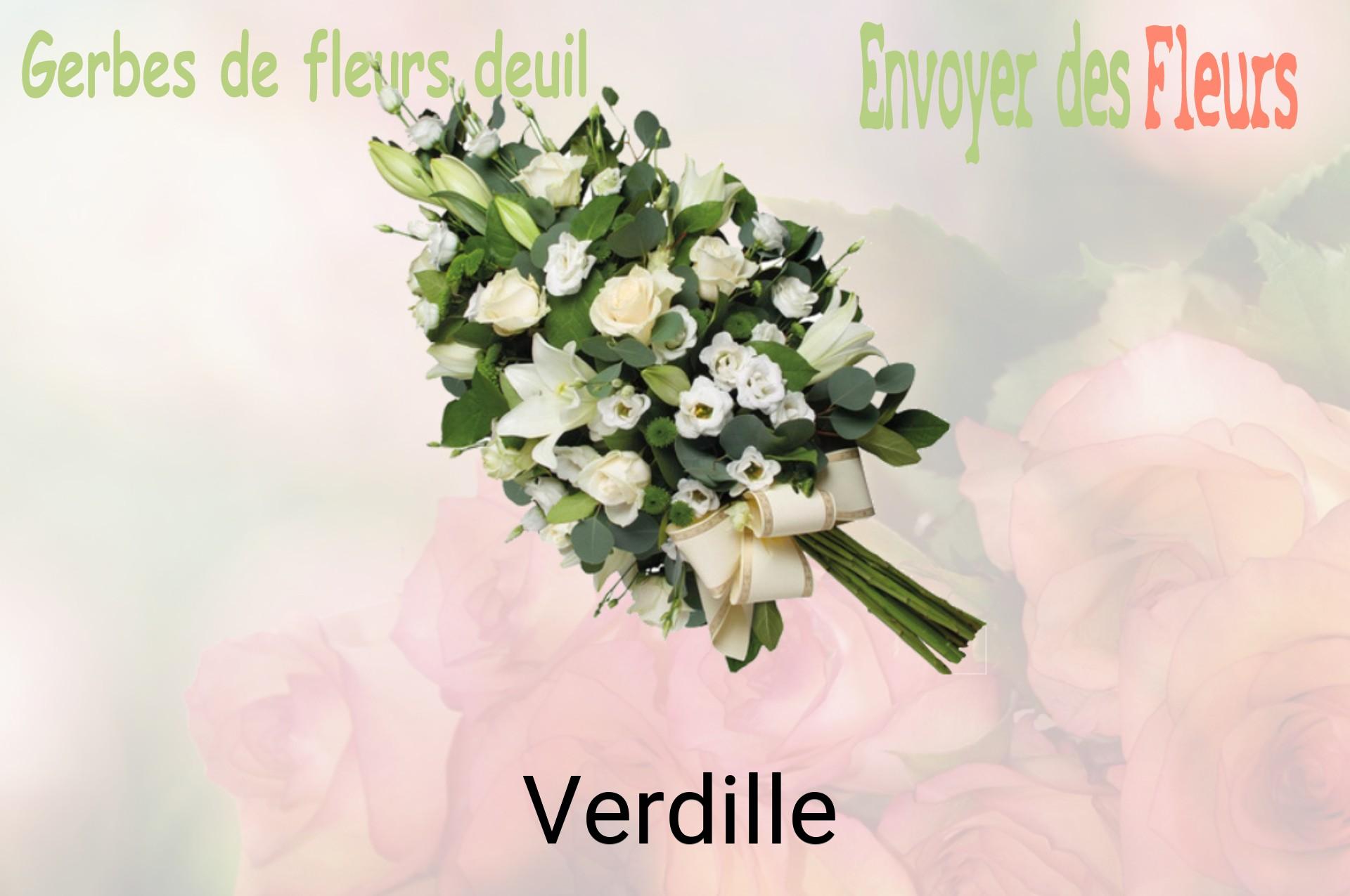 Gerbe de fleurs de deuil livrée à Verdille